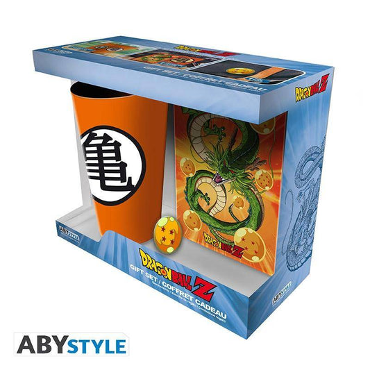 Dragon Ball Z - Geschenkset Dragon Balls - Anstecker, Glas & Notizbuch