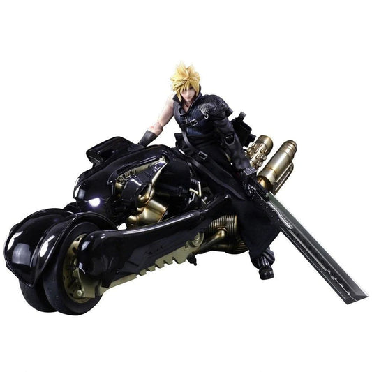 Final Fantasy VII: Advent Children - Statue Play Arts Kai Cloud Strife & Fenrir - 28 cm