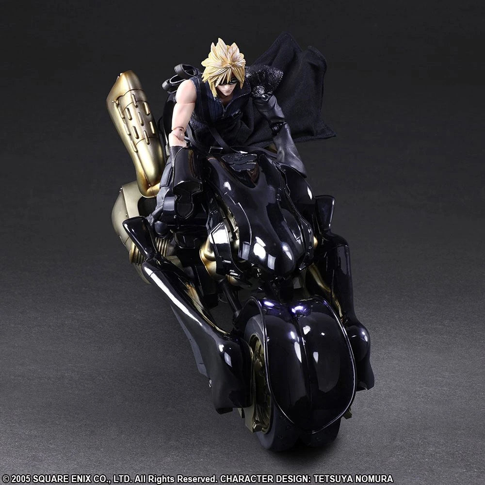 Final Fantasy VII: Advent Children - Statue Play Arts Kai Cloud Strife & Fenrir - 28 cm