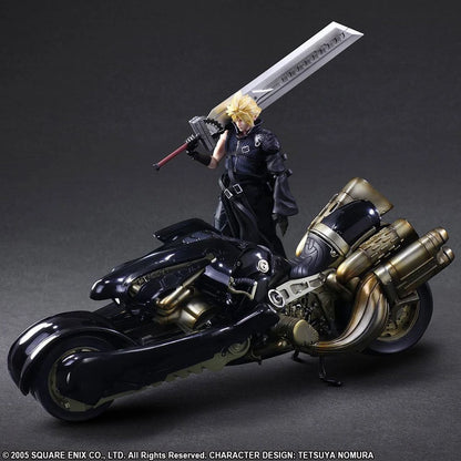 Final Fantasy VII: Advent Children - Statue Play Arts Kai Cloud Strife & Fenrir - 28 cm
