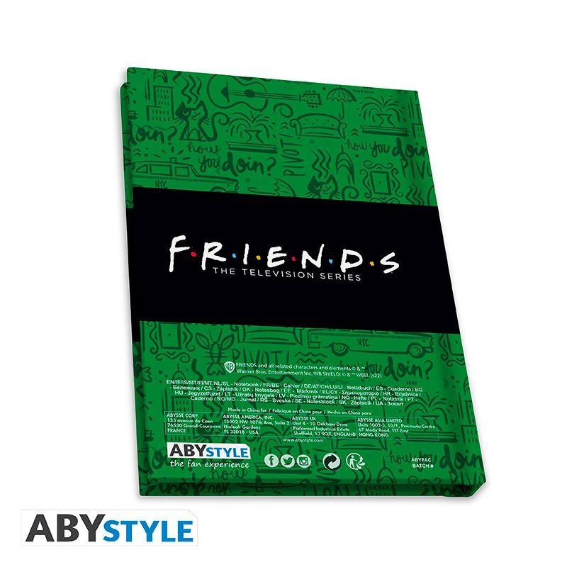 Friends - Geschenkset Central Perk - Glas, Notizbuch & Anstecker