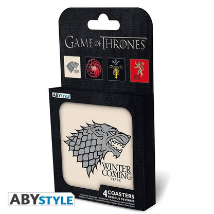 Game of Thrones - Untersetzer Set Häuser - 10 x 10 cm