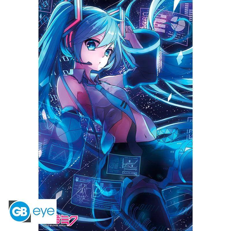 Hatsune Miku - Poster Digitale Bildschirme - 91,5 x 61 cm