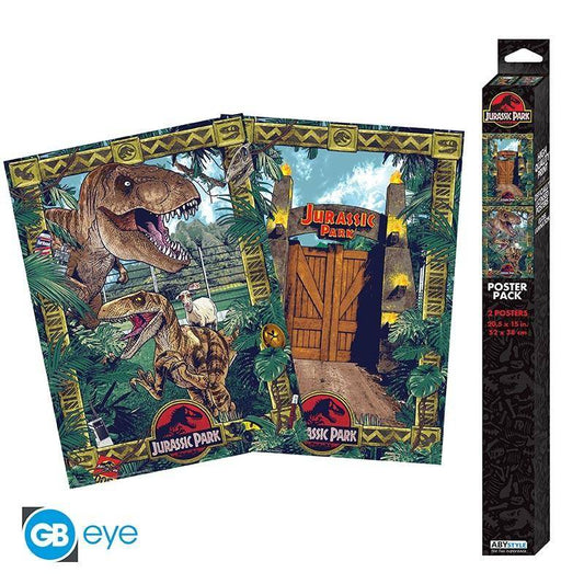 Jurassic Park - Poster Set Tor & Biodiversität - 52 x 38 cm