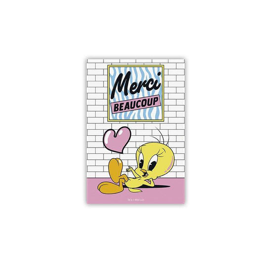 Looney Tunes - Magnet Tweety Merci Beaucoup - 5,5 x 8 cm