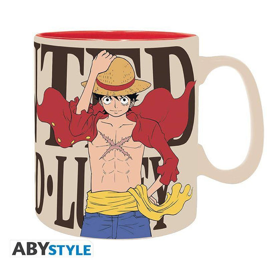 One Piece - Tasse Ruffy Gesucht Plakat - 460 ml