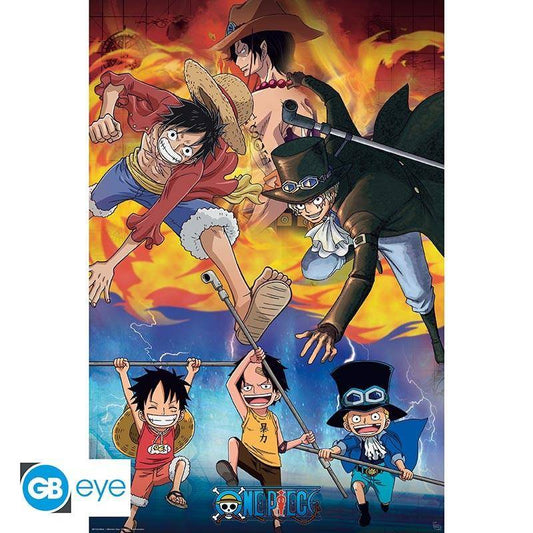 One Piece - Poster Ruffy, Ace & Sabo - 91,5 x 61 cm