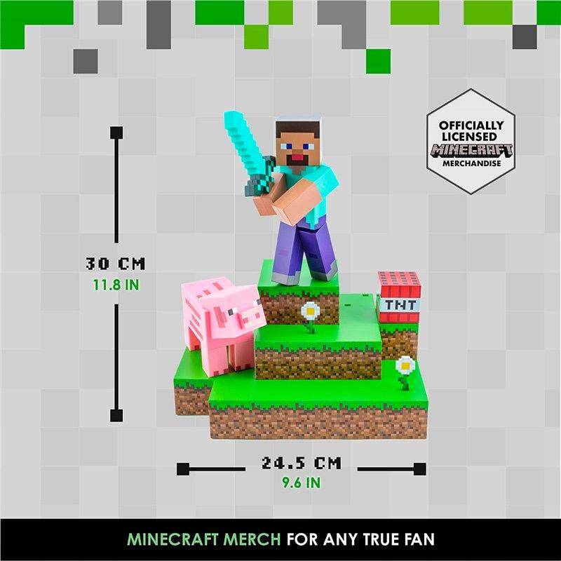 Minecraft - Diorama Lampe Steve - 30 cm