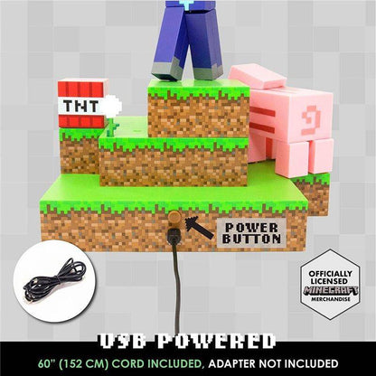 Minecraft - Diorama Lampe Steve - 30 cm