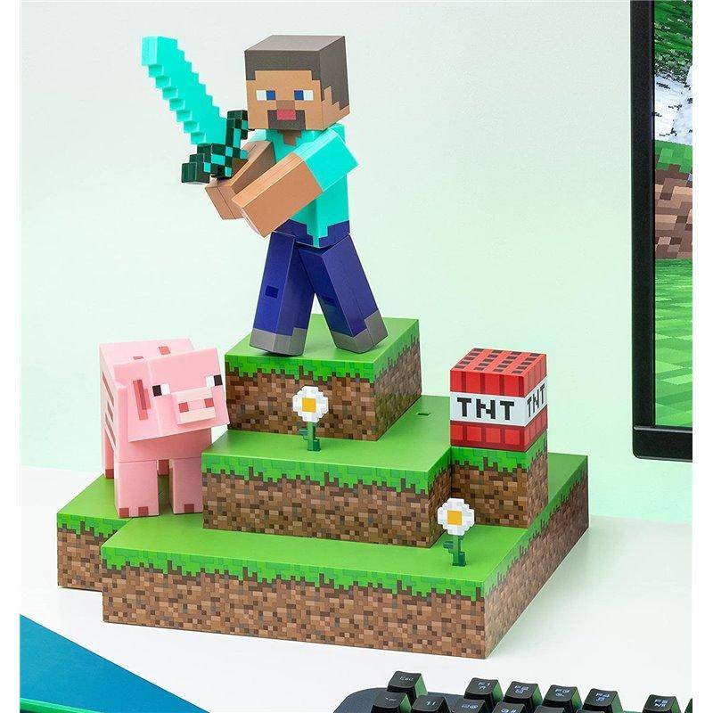 Minecraft - Diorama Lampe Steve - 30 cm