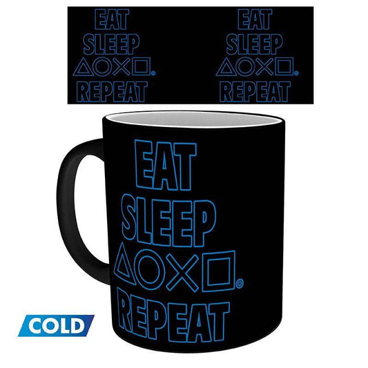 Sony PlayStation - Wärmewechsel Tasse Eat Sleep Repeat - 320 ml