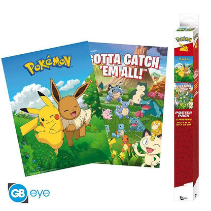 Pokémon - Poster Set Kanto - 52 x 38 cm