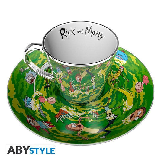 Rick and Morty - Spiegeltasse & Teller-Set Portal