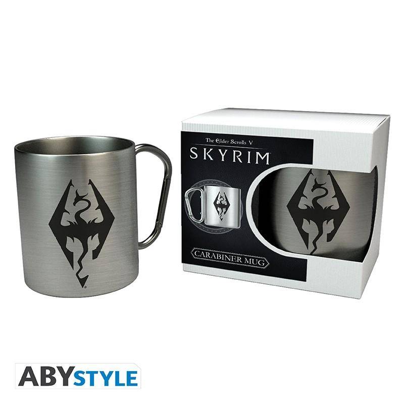 The Elder Scrolls - Metalltasse mit Karabiner Emblem Skyrim - 235 ml
