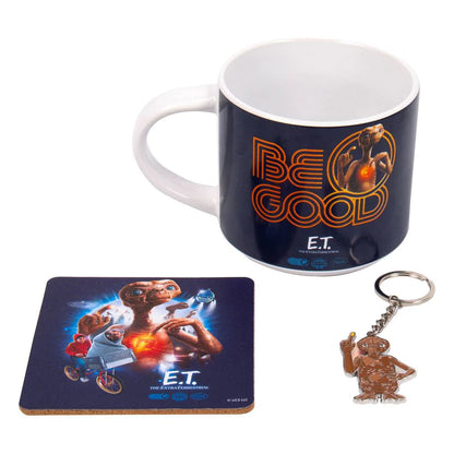 E.T. Der Außerirdische - Geschenk Set E.T. - Tasse, Untersetzer & Schlüsselanhänger