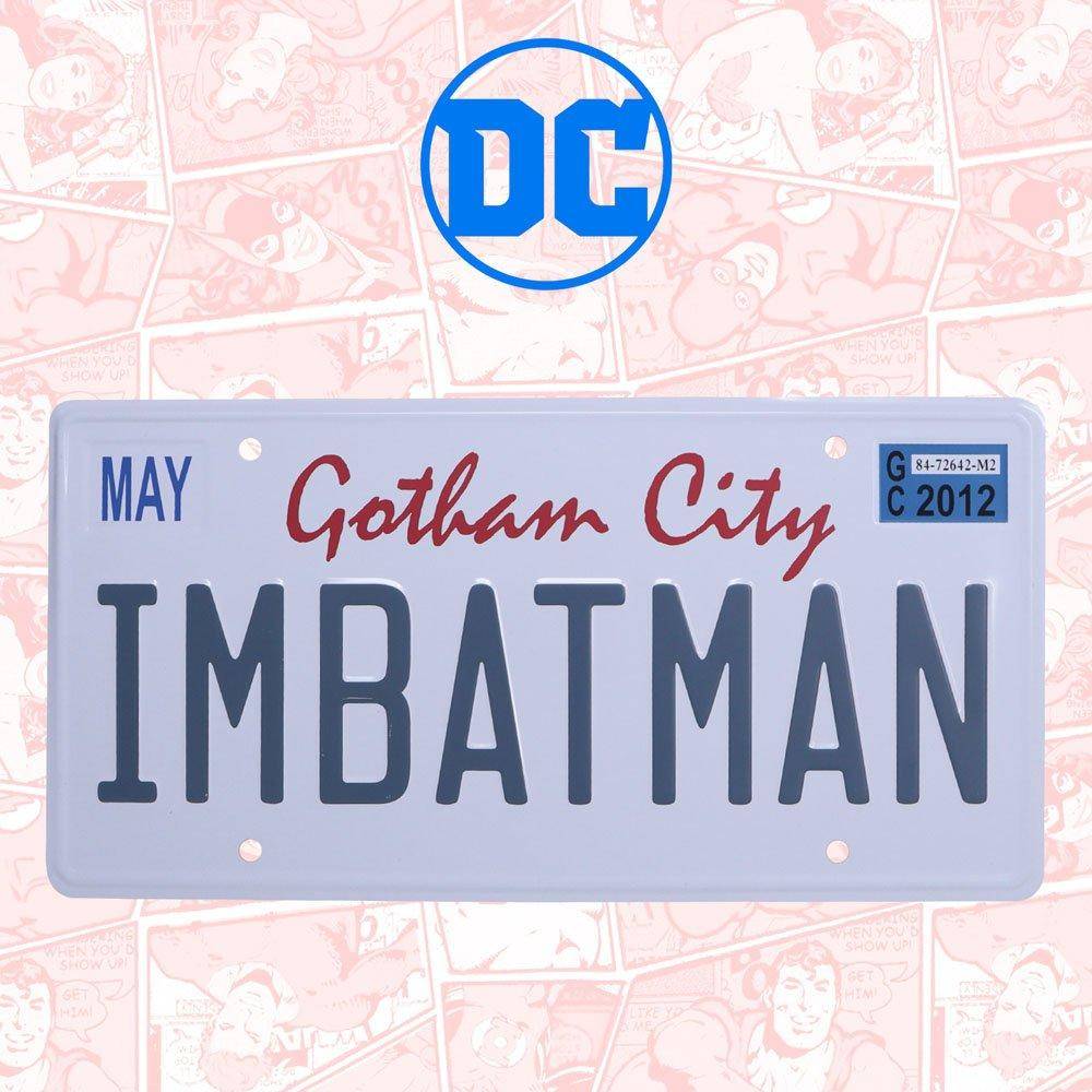DC Comics - Blechschild Batman Kennzeichen - 30 x 15 cm