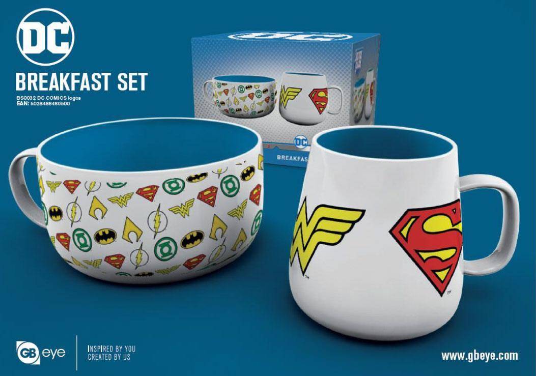 DC Comics - Frühstücks-Set Heldenlogos