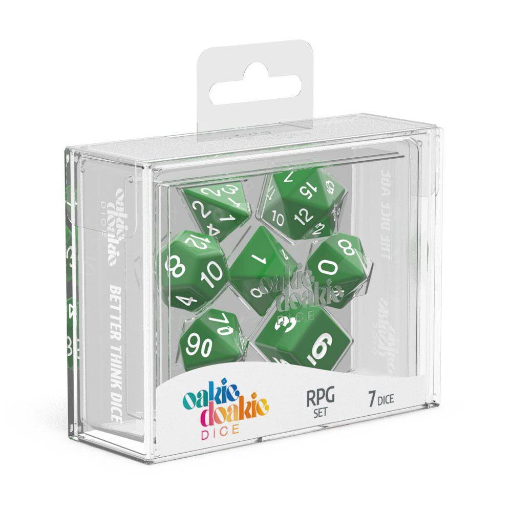 Oakie Doakie Dice - RPG Würfel Set Solid Grün - 7