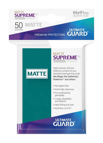 Ultimate Guard - Kartenhüllen Supreme UX Standardgröße - Matt Petrolblau (50)