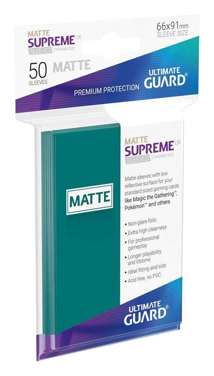 Ultimate Guard - Kartenhüllen Supreme UX Standardgröße - Matt Petrolblau (50)